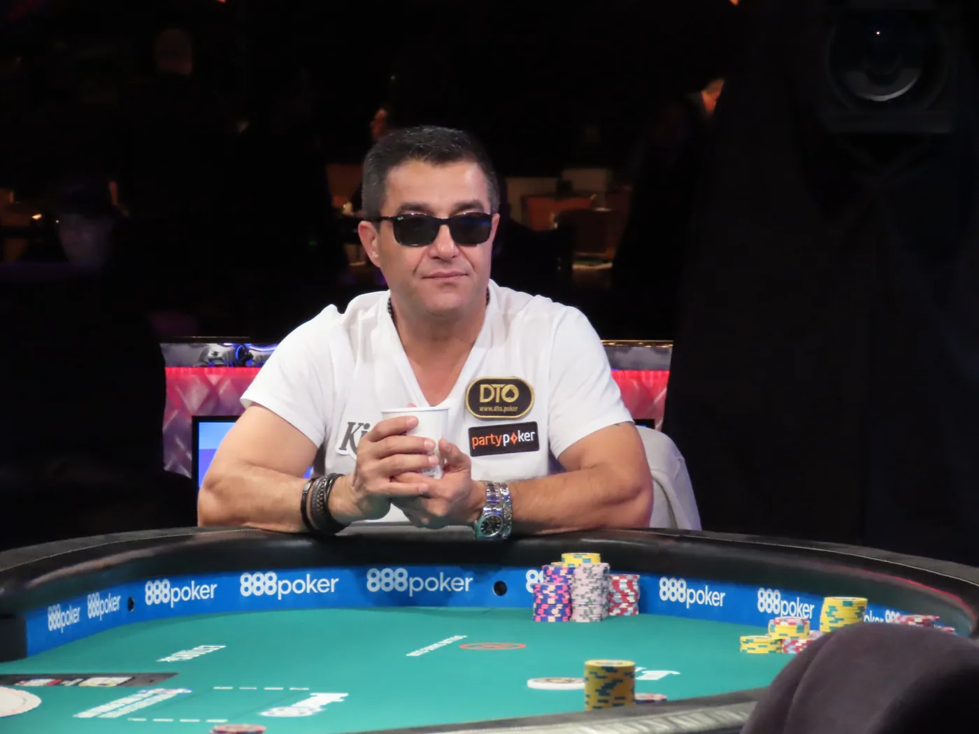 Porträt von Hossein Ensan am Finaltisch, WSOP 2019